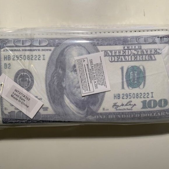 Combo Set - Money Print Theme - $100 Pattern - Backpack & Wallet- NWT- Gift Idea - Picture 9 of 10